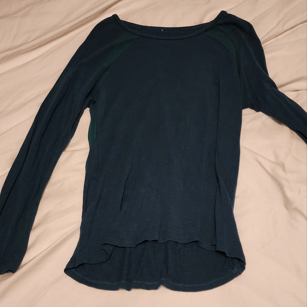 Teal, knit yoga sweater size medium